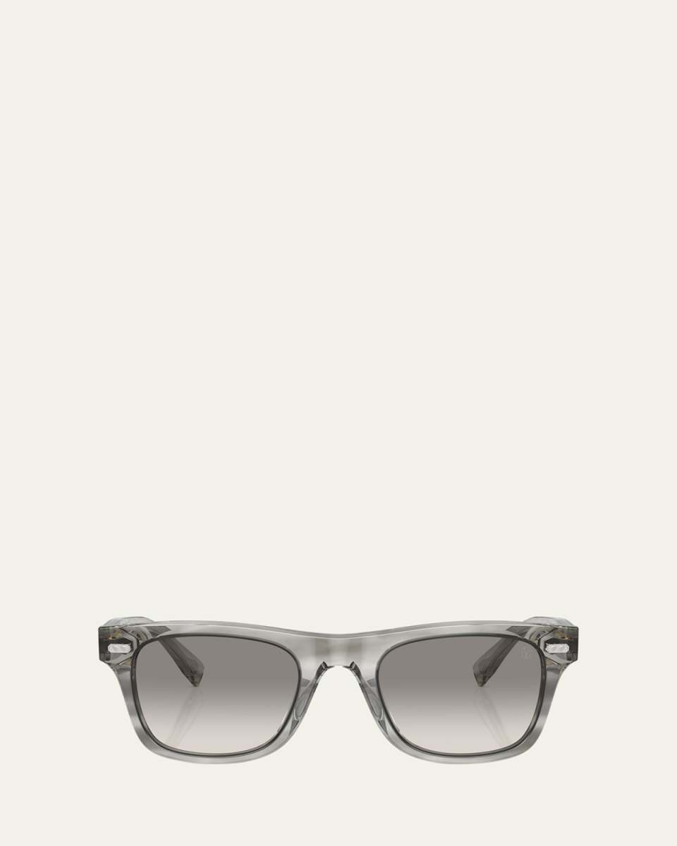 Logo Core Wire Acetate Square Sunglasses
