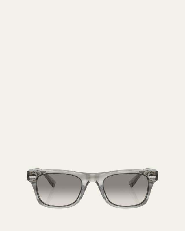 Logo Core Wire Acetate Square Sunglasses