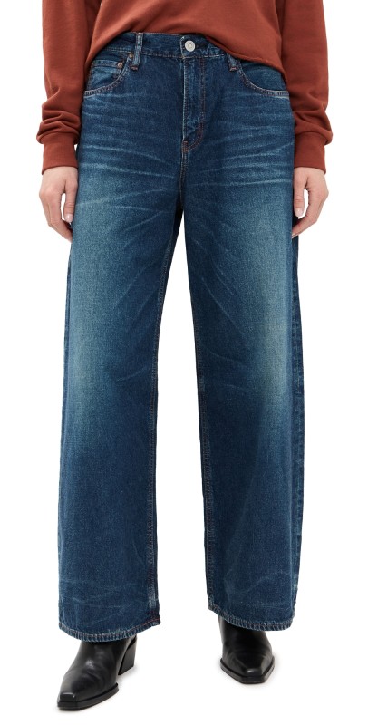 MOUSSY VINTAGE MV Emporia Super Wide Pants Dark Blue