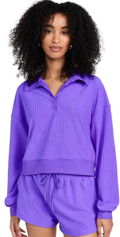Beach Riot Martina Polo Shirt Ultra Violet