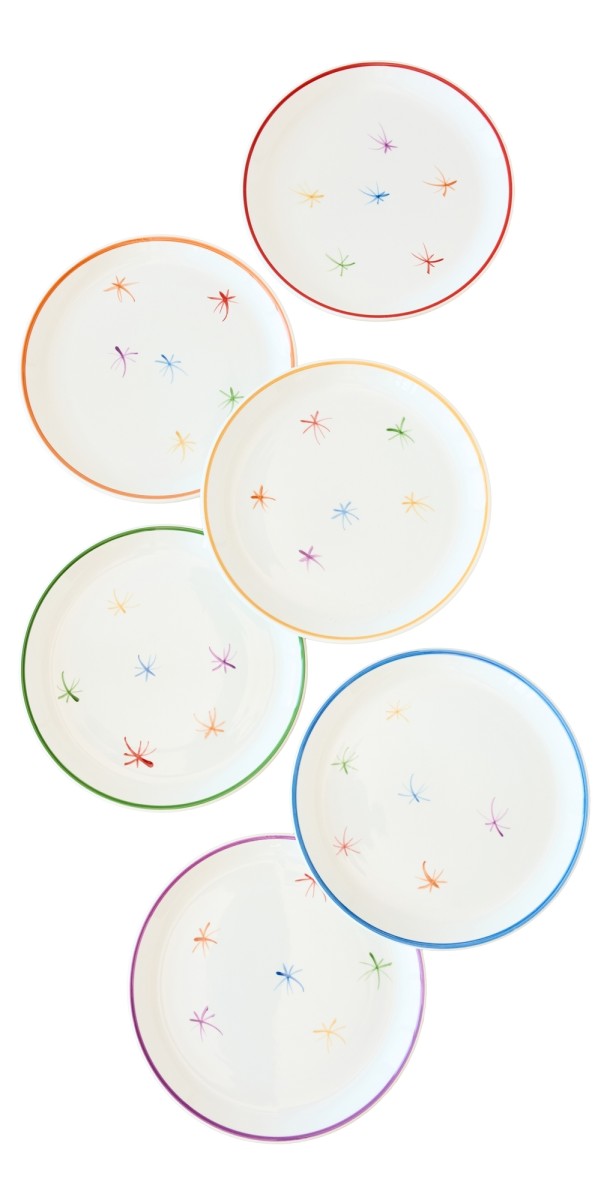 Zafferano Asterisco Dinner Plate Set of 6 Assorted