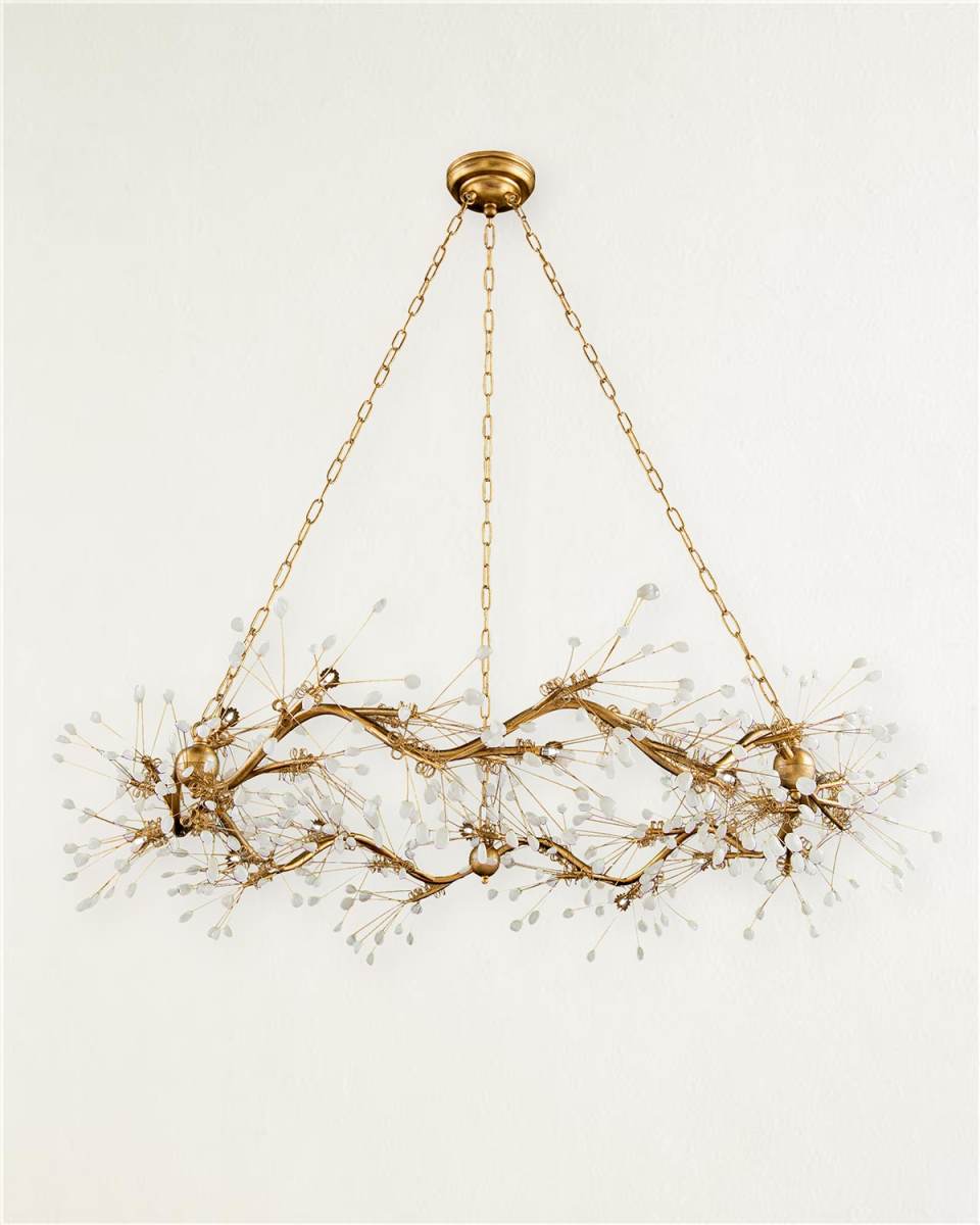 Waving 12-Light Quartz Chandelier