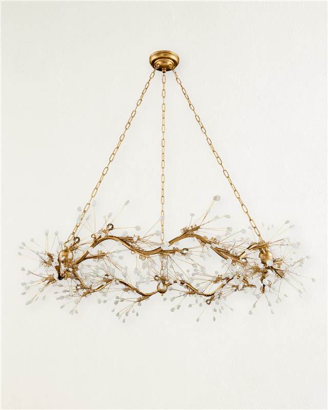 Waving 12-Light Quartz Chandelier