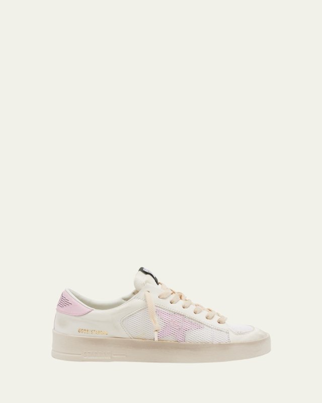 Stardan Leather Net Low-Top Sneakers