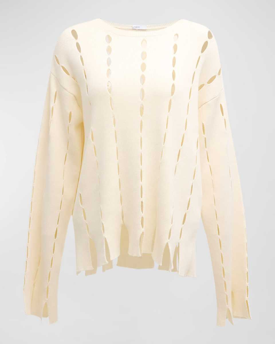 Slash Panel Crewneck Sweater