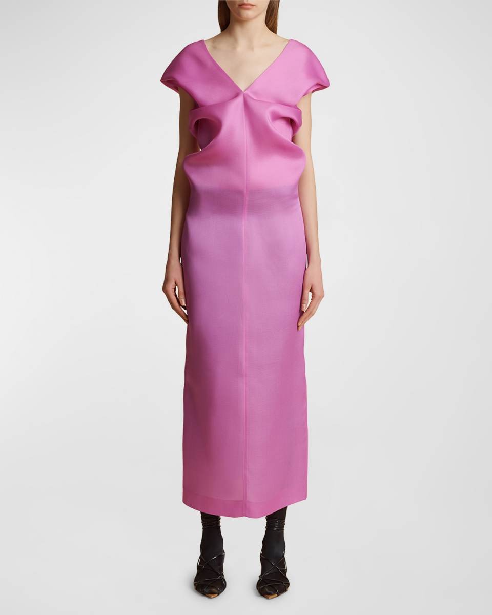 Ima Slouched Silk Midi Dress