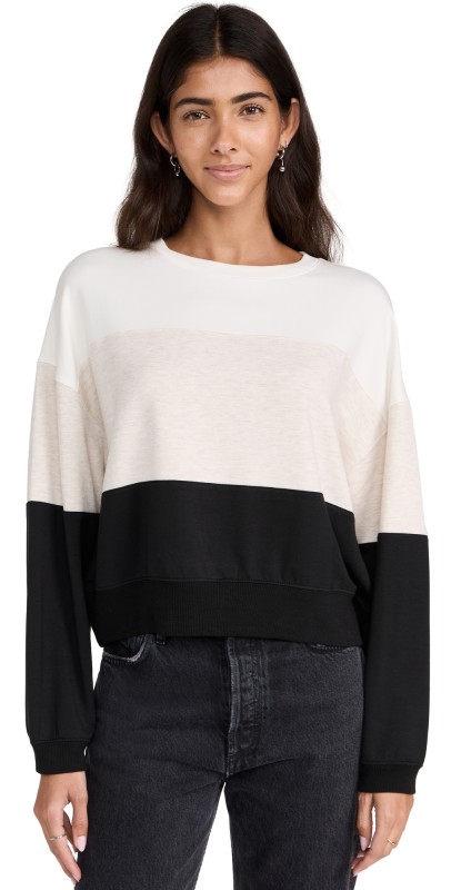 Z Supply Colorblock Modal Sweatshirt Black