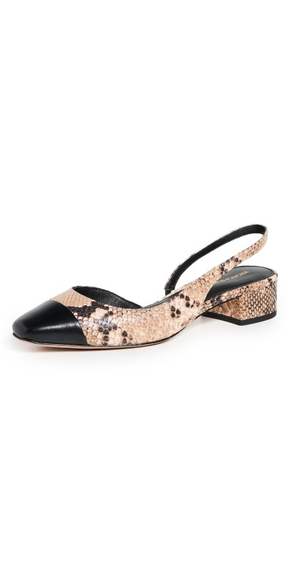Veronica Beard Cecile Slingback Pumps Latte/Black