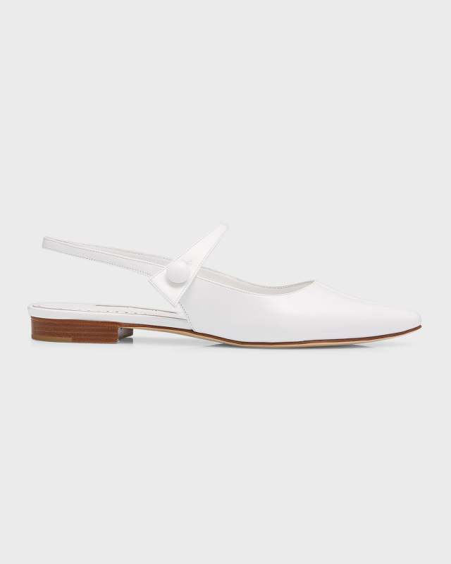 Leather Mary Jane Ballerina Flats