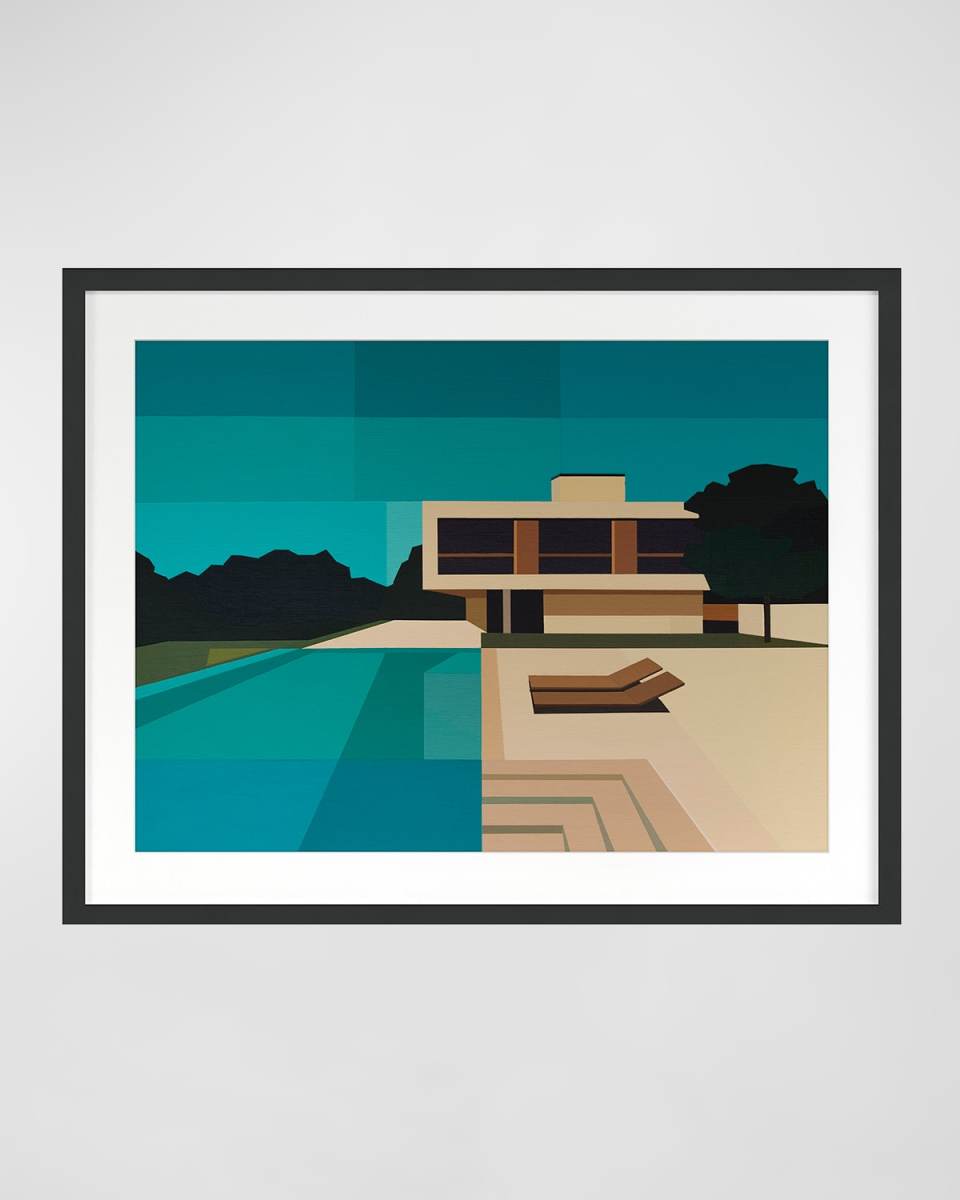 "Summer House" Print by Andy Burgess, Framed Under Plexiglass