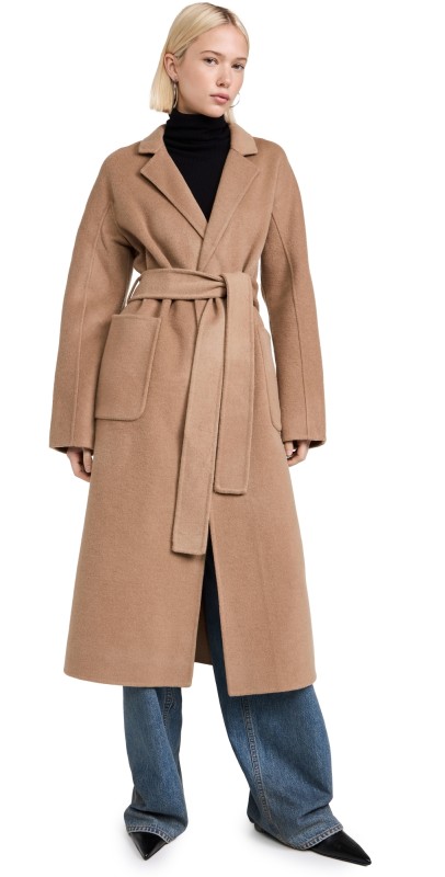 STAND STUDIO Claudine Long Coat Dark Camel