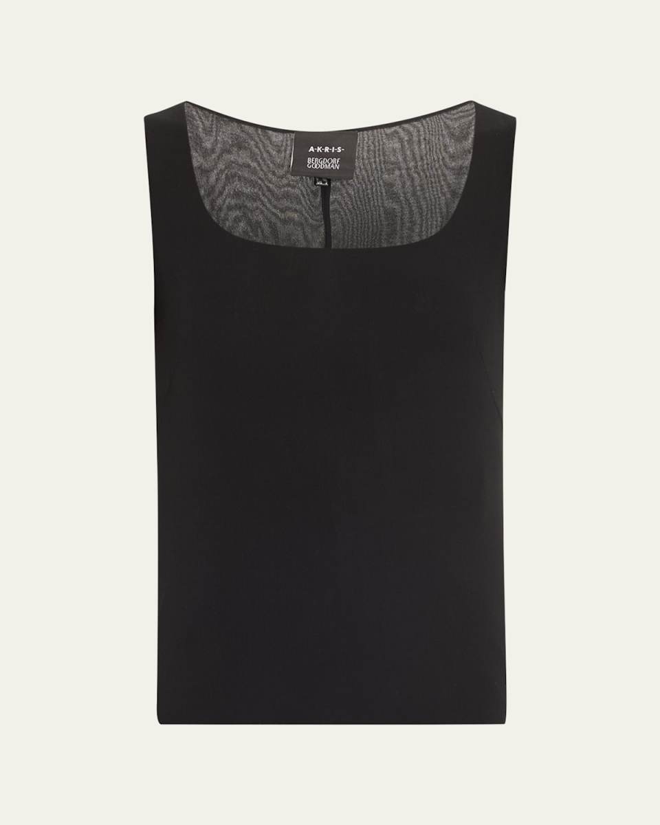 Sleeveless Silk Shell