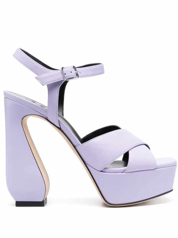 sculpted-heel sandals