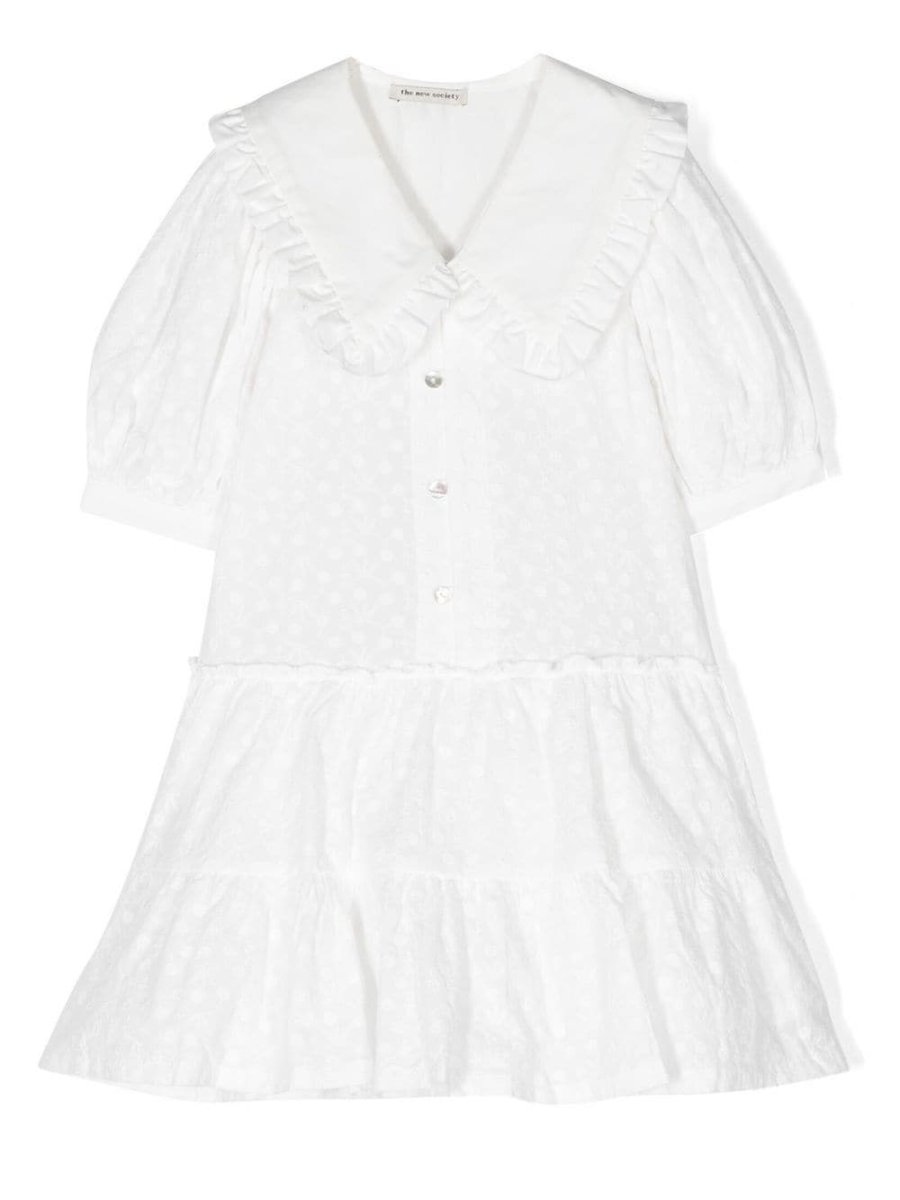 polka dot-print cotton dre