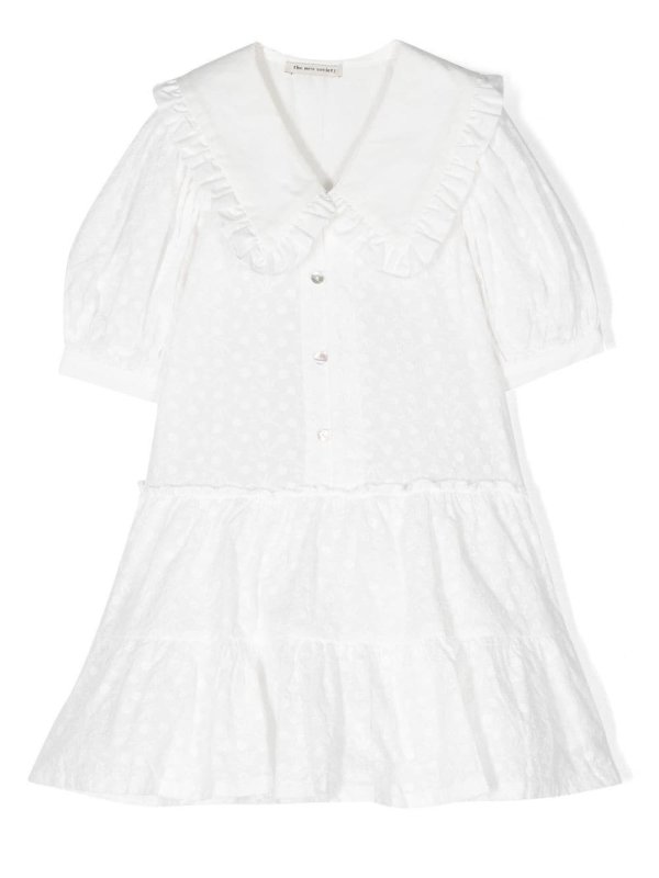 polka dot-print cotton dre