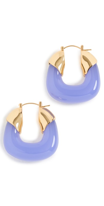 Lizzie Fortunato Organic Hoops In Periwinkle Blu