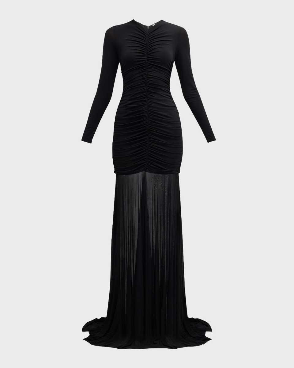 Fawn Ruched Column Gown