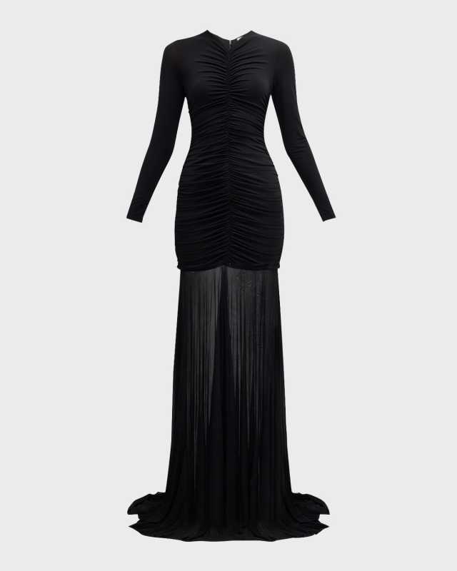 Fawn Ruched Column Gown