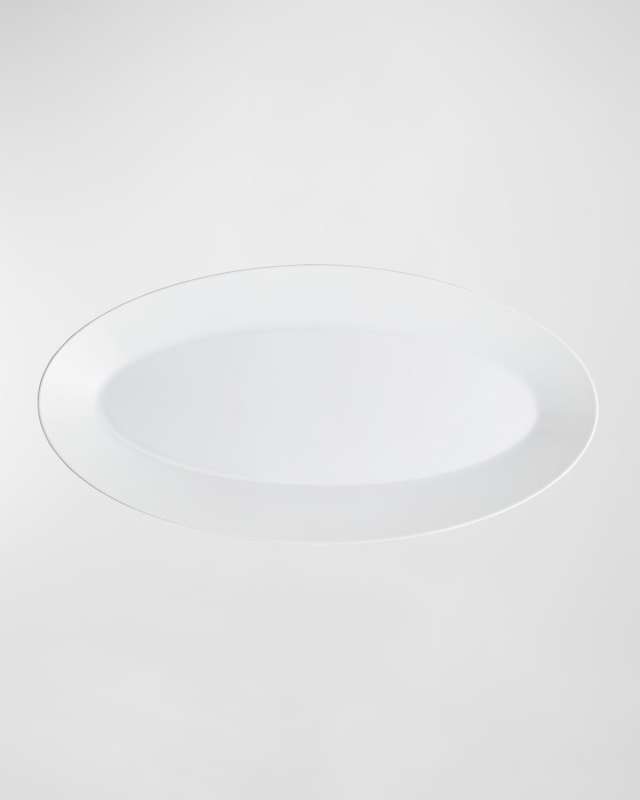 White Oval Platter 15.5"
