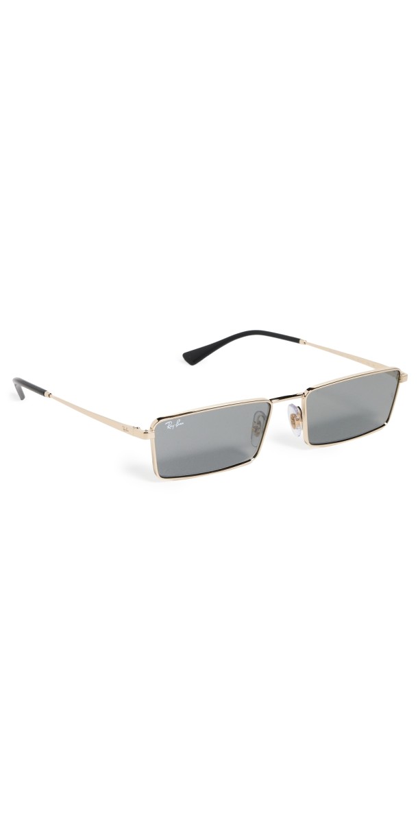 Ray-Ban RB3741 Emy Rectangular Sunglasses Light Gold