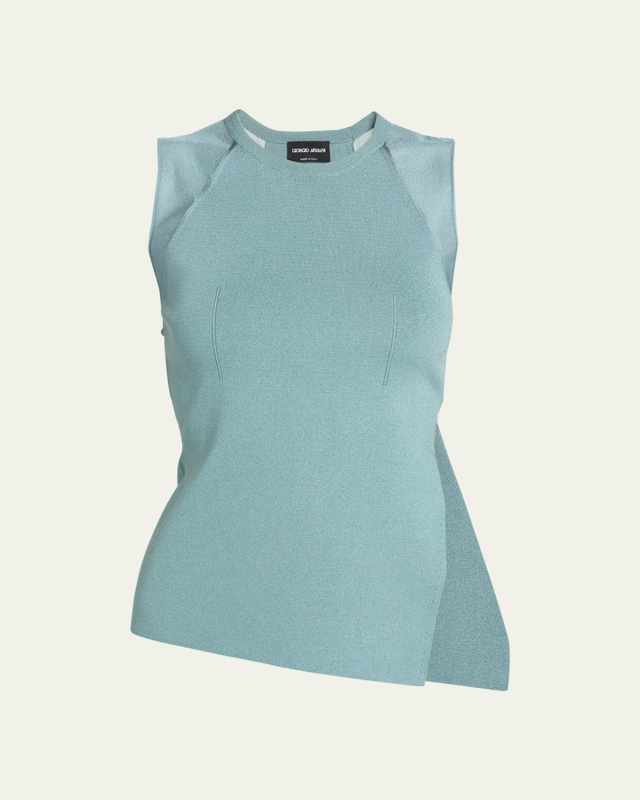 Asymmetric Jersey Tank with Slit