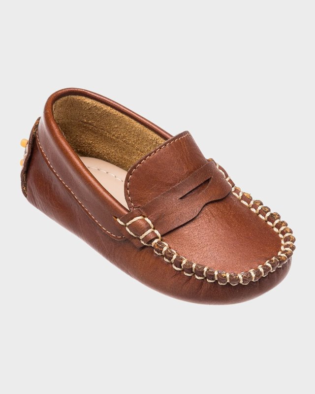 Boy's Logan Penny Leather Drivers,