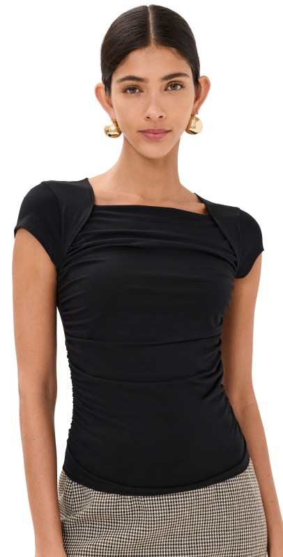 Reformation Addison Knit Top Black
