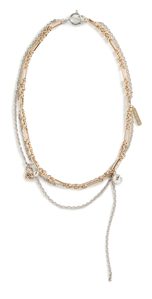 Justine Clenquet Rachel Necklace Gold & Palladium