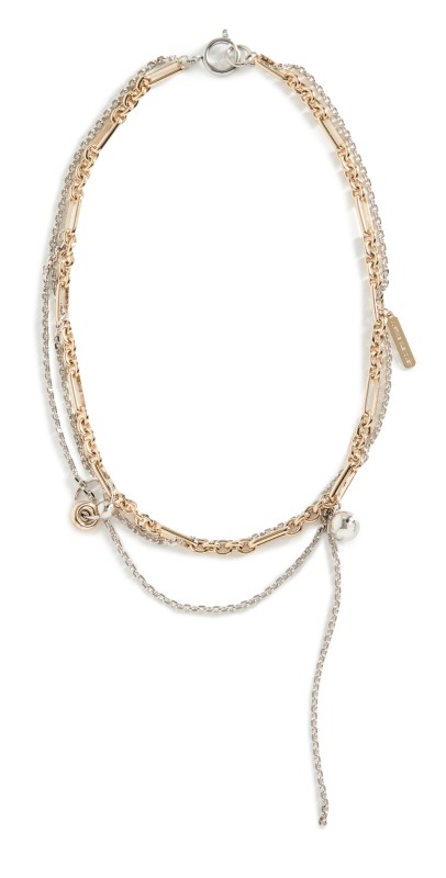 Justine Clenquet Rachel Necklace Gold & Palladium