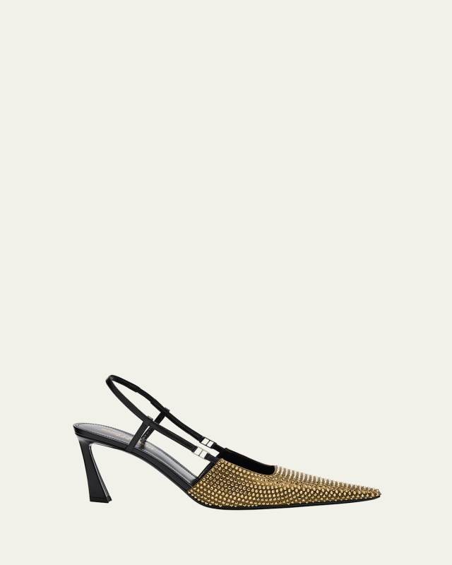 Shimmer Strass Slingback Pumps