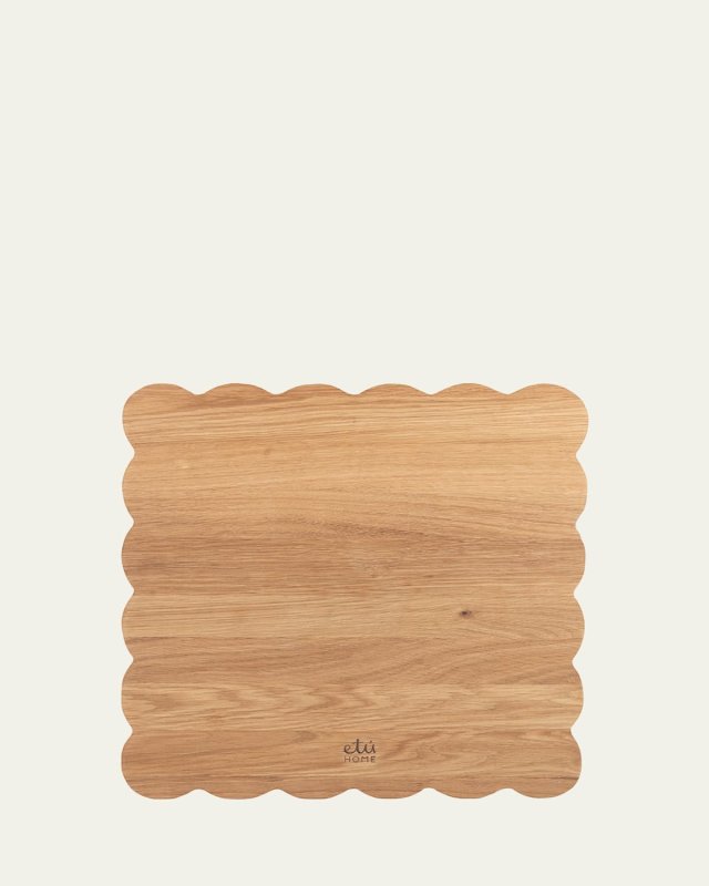 Square Scalloped Cutting Board, 12"Sq.