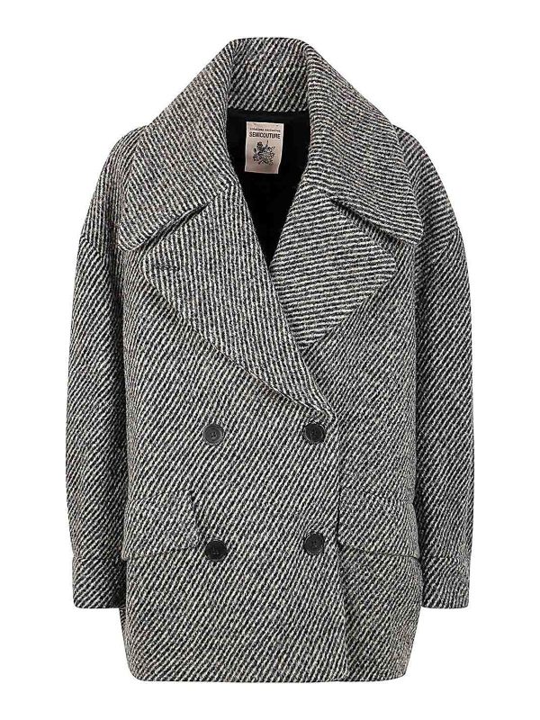 Semicouture Manteau Court - Noir