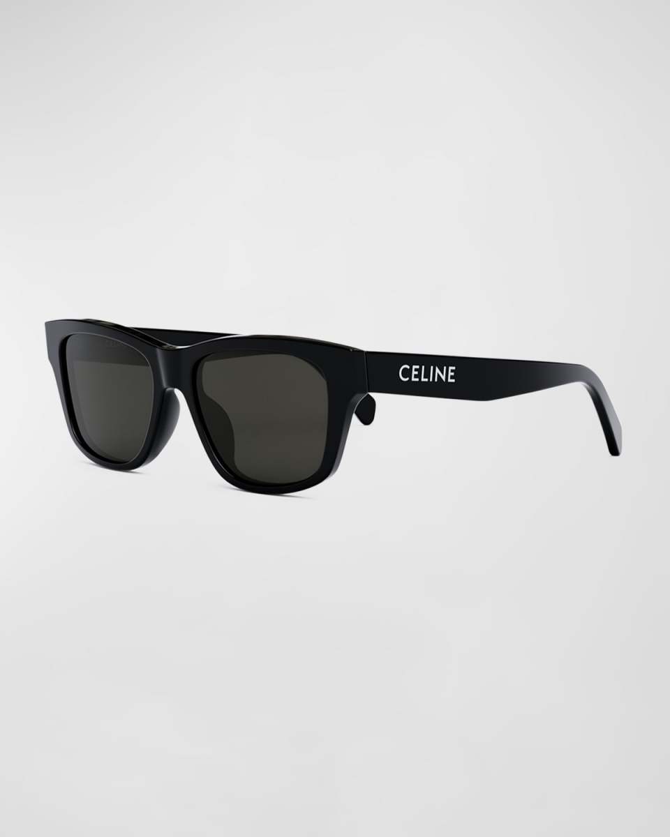 Logo Monochrome Rectangle Acetate Sunglasses