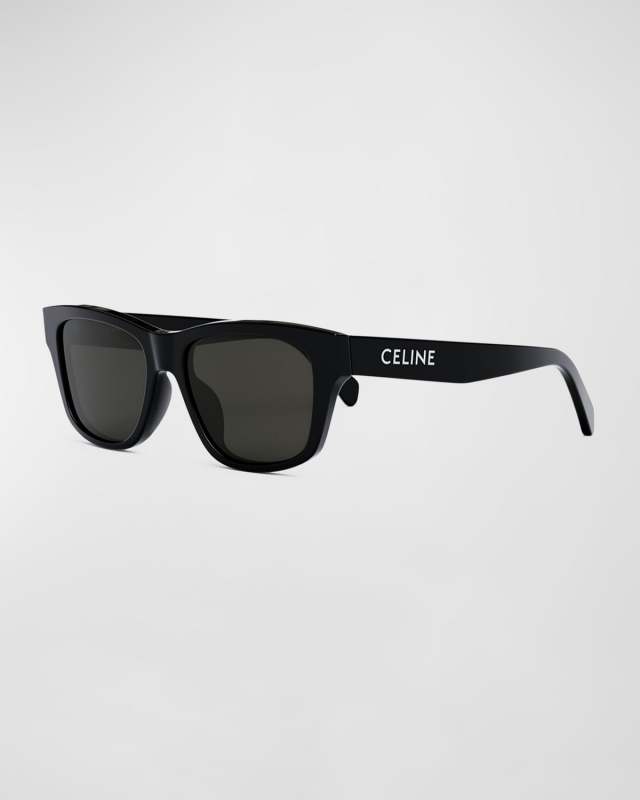 Logo Monochrome Rectangle Acetate Sunglasses