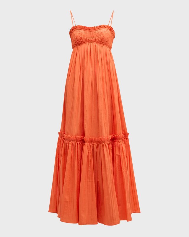 Dartnell Pleated A-Line Maxi Dress