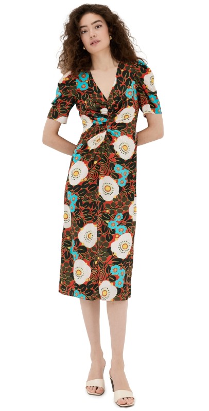 RHODE Maci Dress Scarlet Aura Blossom Grande