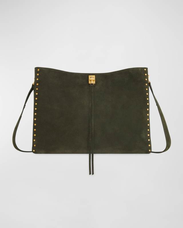 Darren Large Suede Shoulder Bag