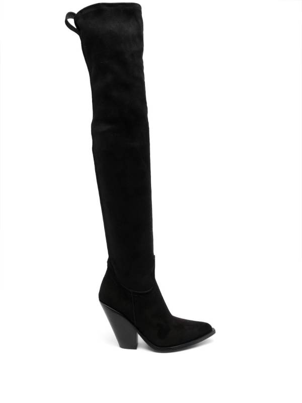 90mm pointed-toe suede boots