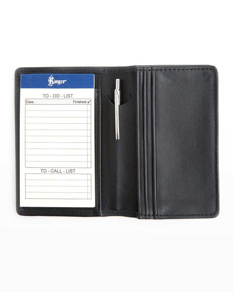 Personalized Leather Notepad Organizer Wallet
