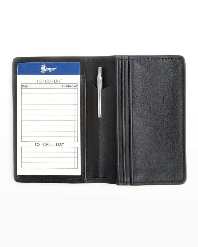 Personalized Leather Notepad Organizer Wallet