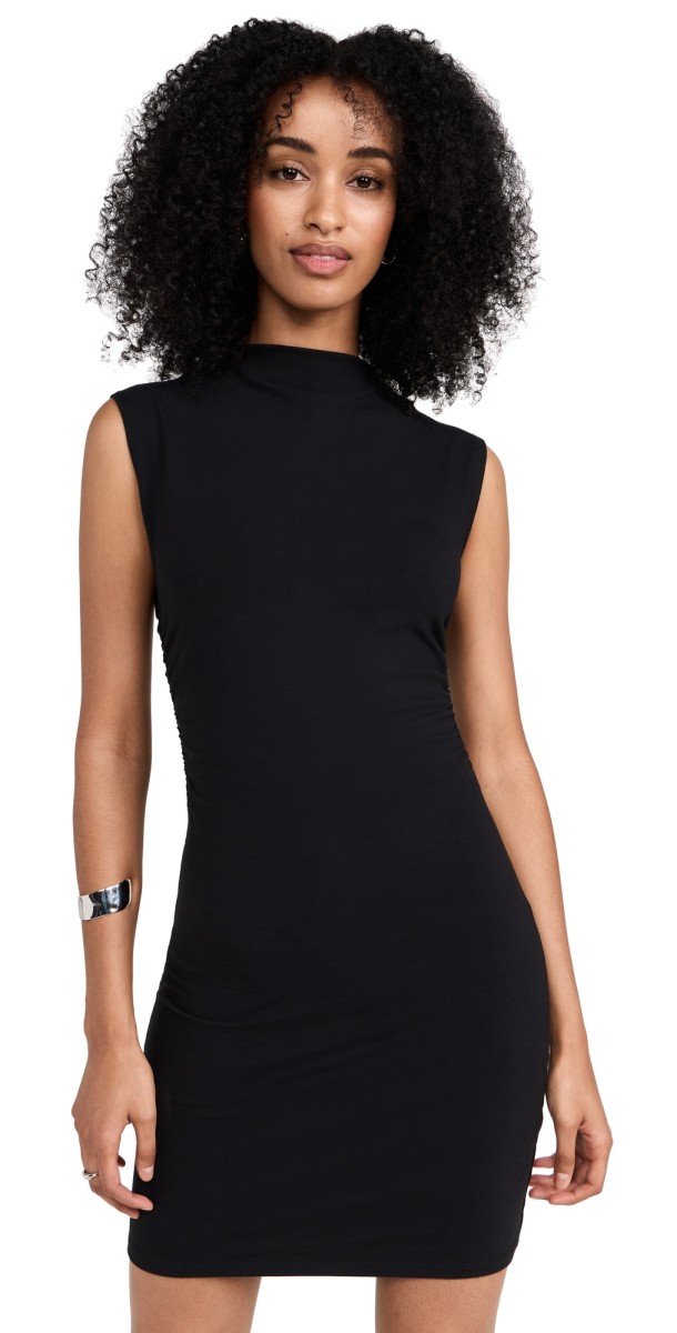 Reformation Alden Knit Dress Black