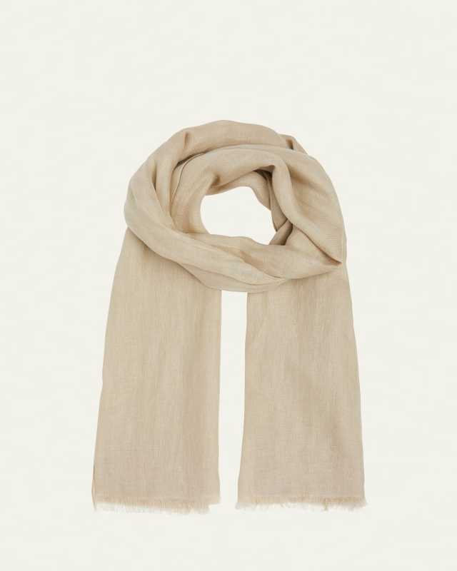 Jacquard Blue Linen & Silk Stole