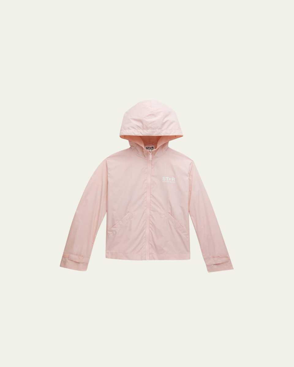 Girl's Star Logo-Print Windbreaker, Size