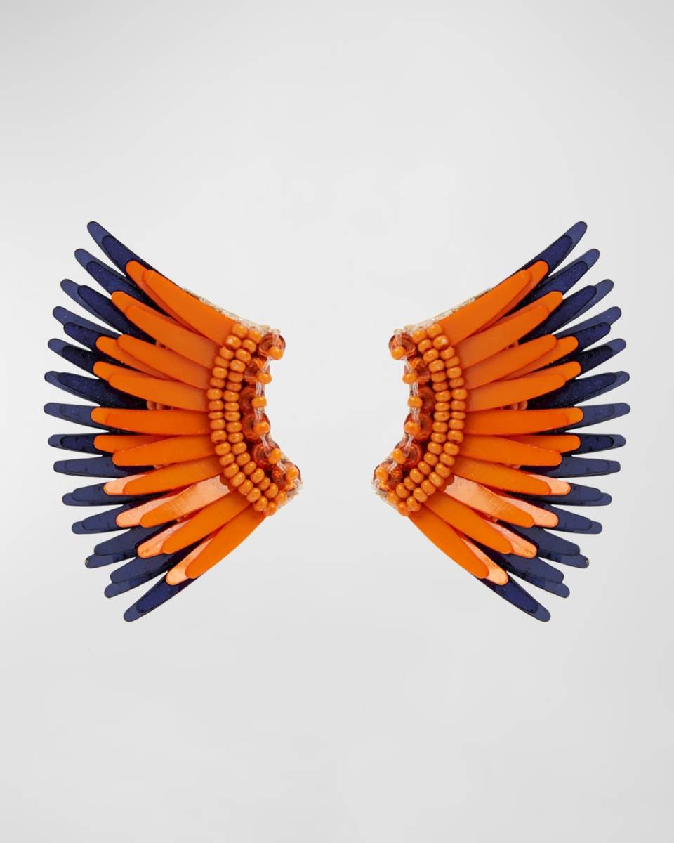 Mini Madeline Gameday Earrings, Orange/Navy