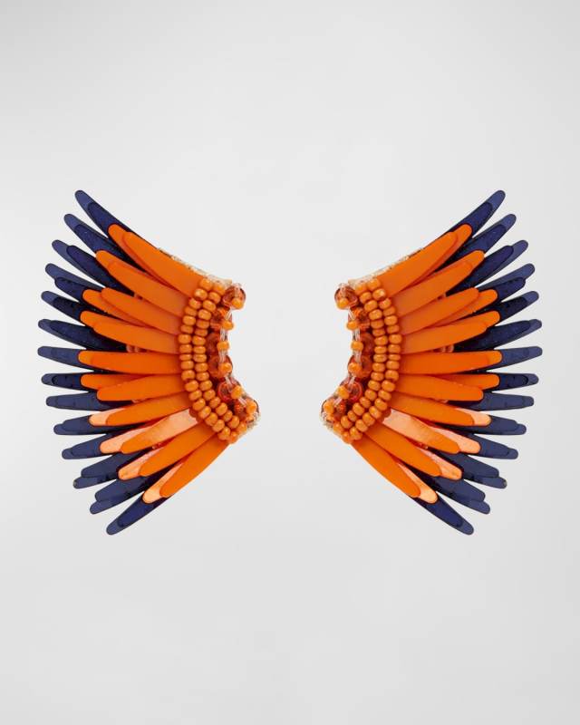 Mini Madeline Gameday Earrings, Orange/Navy