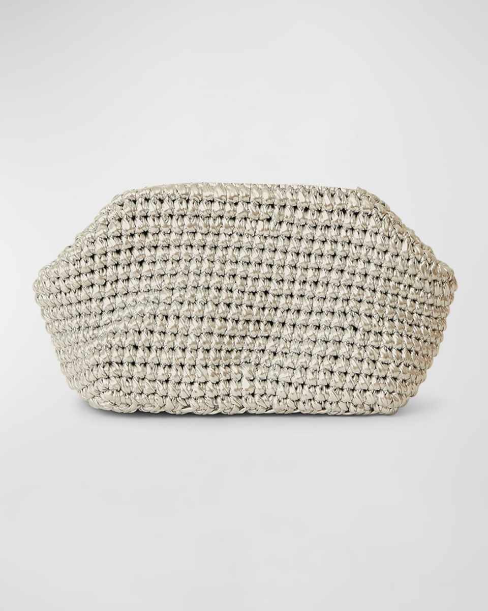Nova Woven Metallic Leather Clutch Bag