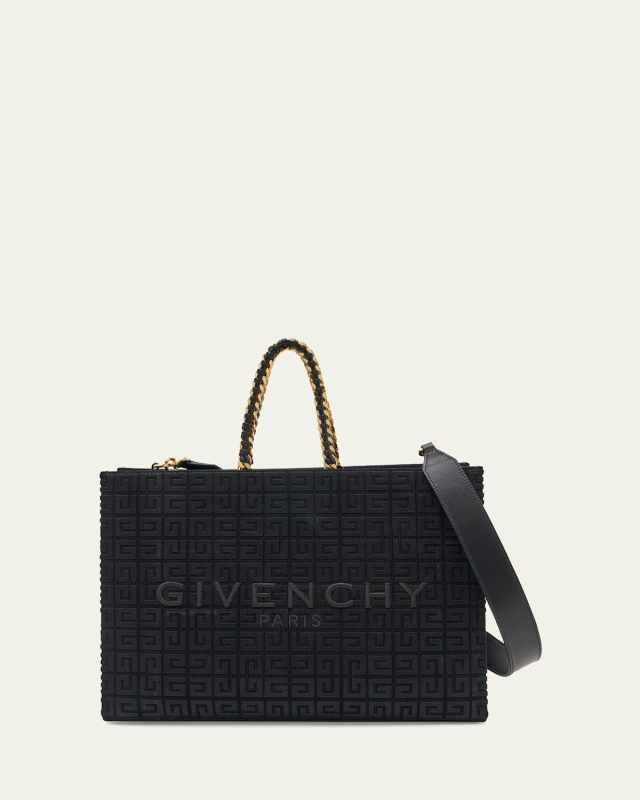G-Tote Medium Shopping Bag in 4G Logo Canvas with Chain Handles