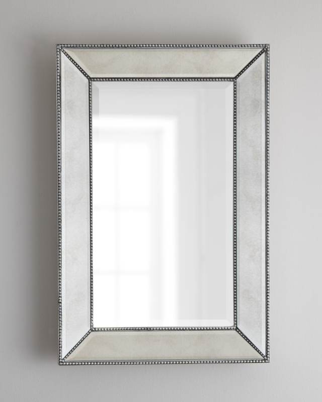 Beaded Wall Mirror, 26"W