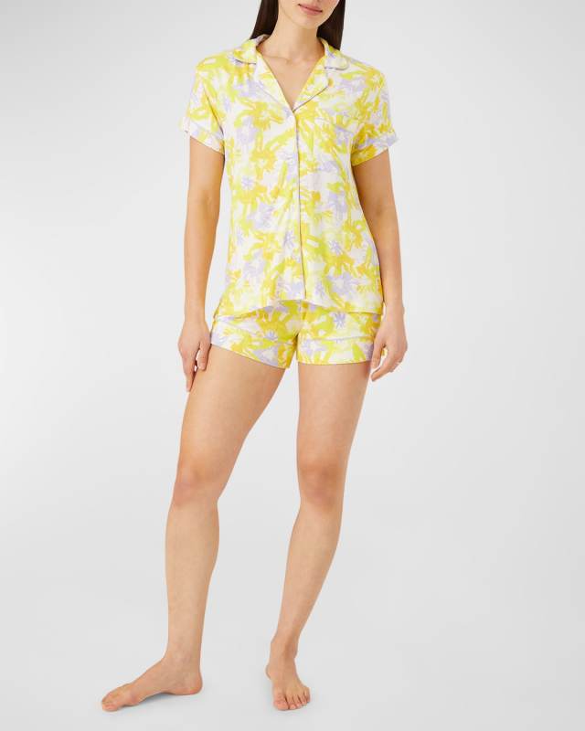 Jenna Floral-Print Jersey Pajama Set