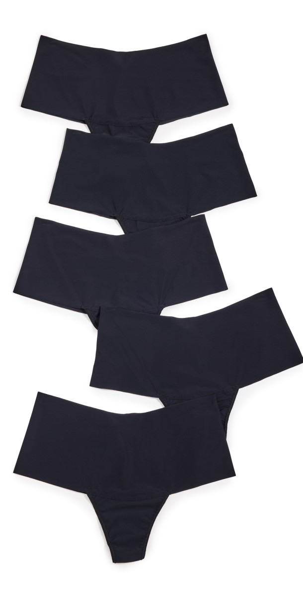 Hanky Panky Breathe High Rise Thong 5 Pack Black